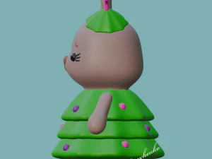 Bunny in a Christmas tree costume 3D Print Model