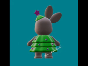 Bunny in a Christmas tree costume 3D Print Model