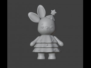 Bunny in a Christmas tree costume 3D-printmodel