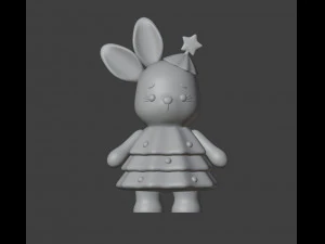 Bunny in a Christmas tree costume 3D Print Model