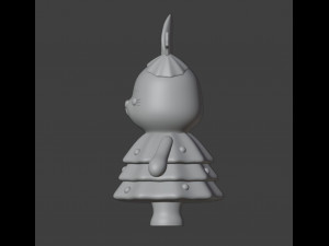 Bunny in a Christmas tree costume 3D-printmodel