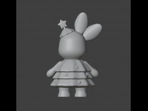 Bunny in a Christmas tree costume 3D Print Model