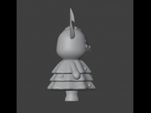 Bunny in a Christmas tree costume 3D-printmodel