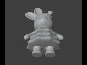 Bunny in a Christmas tree costume 3D-printmodel