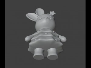 Bunny in a Christmas tree costume 3D Print Model