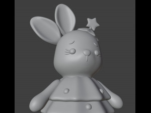 Bunny in a Christmas tree costume 3D-printmodel