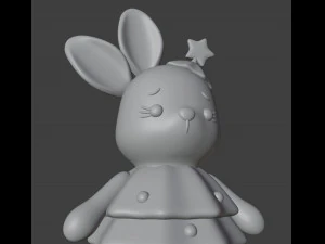 Bunny in a Christmas tree costume 3D Print Model