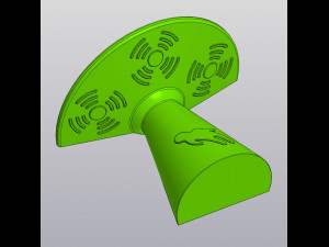 Set 2 models UFO Hanging Vase v2 with beam for dried and artificial flowers Model Cetak 3D