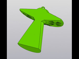 Set 2 models UFO Hanging Vase v2 with beam for dried and artificial flowers Model Cetak 3D