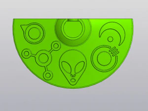 Set 2 model Vas Gantung UFO v2 dengan balok untuk bunga kering dan buatan Model Cetak 3D