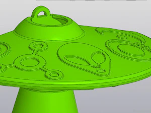 Set 2 model Vas Gantung UFO v2 dengan balok untuk bunga kering dan buatan Model Cetak 3D