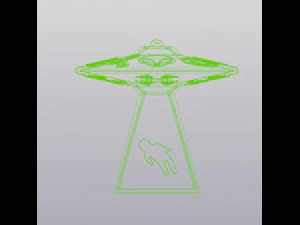 Set 2 model Vas Gantung UFO v2 dengan balok untuk bunga kering dan buatan Model Cetak 3D