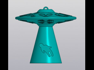 Set 2 models UFO Hanging Vase v2 with beam for dried and artificial flowers Model Cetak 3D