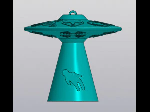 Set 2 model Vas Gantung UFO v2 dengan balok untuk bunga kering dan buatan Model Cetak 3D