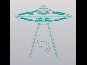 Set 2 model Vas Gantung UFO v2 dengan balok untuk bunga kering dan buatan Model Cetak 3D