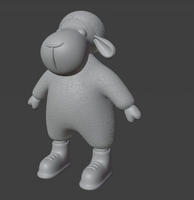 Sheep Figurine v2 Modelo de Impressão 3D .c4d .max .obj .3ds .fbx .stl .blend 