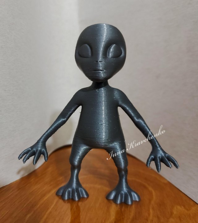 Alien Figurine 3D प्रिंट मॉडल .c4d .max .obj .3ds .fbx .stl .blend 