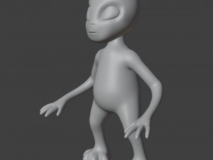 Alien Figurine v2 3D प्रिंट मॉडल