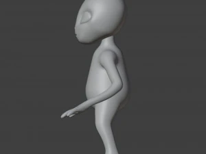 Alien Figurine v2 3D Print Model