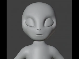Alien Figurine v2 3D Print Model