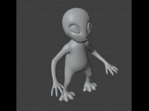 Alien Figurine v2 3D प्रिंट मॉडल