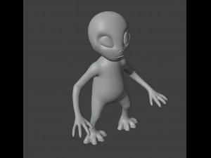 Alien Figurine v2 3D Print Model