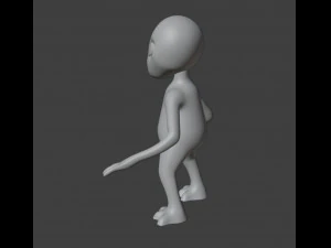 Alien Figurine v2 3D Print Model