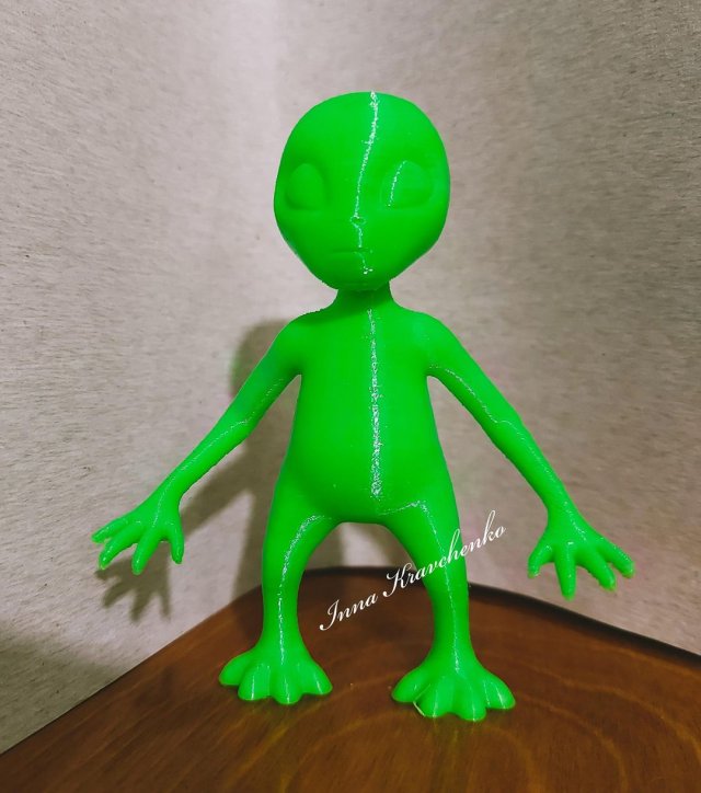 Alien Figurine v2 3D प्रिंट मॉडल .c4d .max .obj .3ds .fbx .stl .blend 
