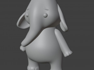 Little Elephant Figurine 3D 프린트 모델