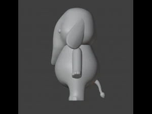 Little Elephant Figurine 3D Print Model
