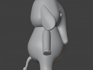 Little Elephant Figurine 3D 프린트 모델