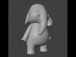 Little Elephant Figurine 3D Print Model