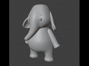 Little Elephant Figurine 3D 프린트 모델