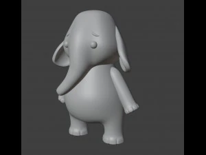 Little Elephant Figurine 3D Print Model