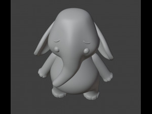 Little Elephant Figurine 3D 프린트 모델
