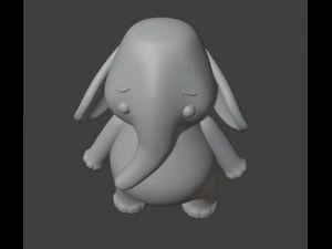 Little Elephant Figurine 3D Print Model