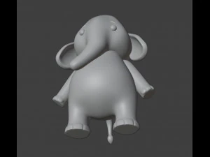 Little Elephant Figurine 3D Print Model