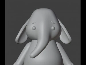 Little Elephant Figurine 3D Print Model