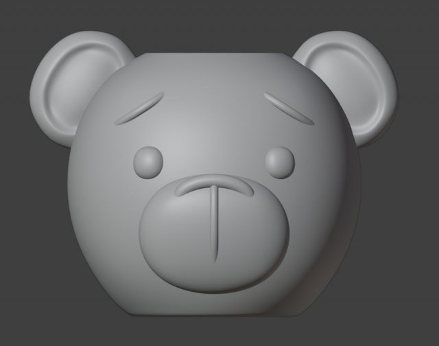 Bear Vase Organizer Planter 3D 프린트 모델 .c4d .max .obj .3ds .fbx .stl .blend 