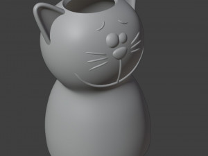 Smiling cat Vase Modello di stampa 3D