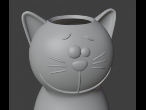 Smiling cat Vase Modello di stampa 3D