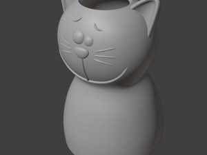 Smiling cat Vase Modello di stampa 3D