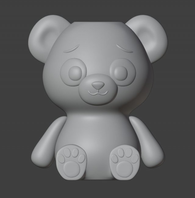 Panda Vase 3D Принт Модель .c4d .max .obj .3ds .fbx .stl .blend