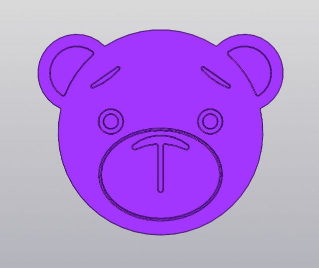 Bear Cup coaster 3D Print Model .c4d .max .obj .3ds .fbx .stl .blend 