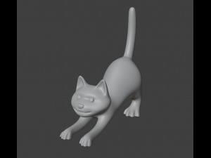 Figurine Male cat with balls Modelo de impresión 3D