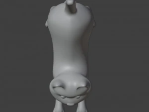 गेंदों के साथ नर बिल्ली की मूर्ति 3D प्रिंट मॉडल