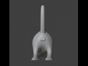 Figurine Male cat with balls Modelo de impresión 3D