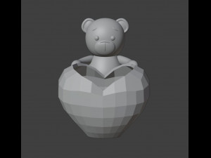 Happy Valentine Organizer Vase Planter 3Dプリントモデル
