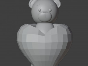 Happy Valentine Organizer Vase Planter 3D Принт Модель