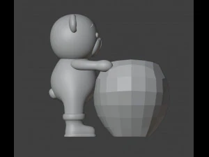 Happy Valentine Organizer Vase Planter 3D Print Model